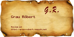 Grau Róbert névjegykártya